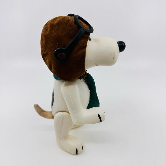 Vtg Snoopy Toy Flying Plastic Toy w/Hat, Scarf & Glass Charlie Brown 60s Vintage - Picture 6 of 9